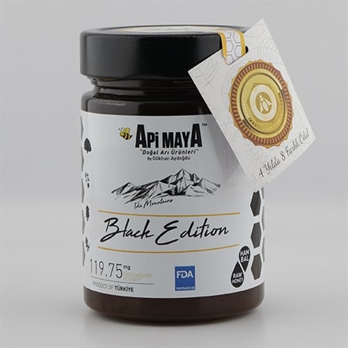 Meşe, Pelit, Kestane ve Endemik Bitkiler Balı - Black Edition (455 gr) Api Maya