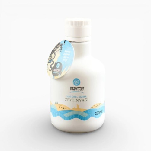 Natürel Sızma Zeytinyağı, Erken Hasat, Soğuk Sıkım (250 ml) Mavras