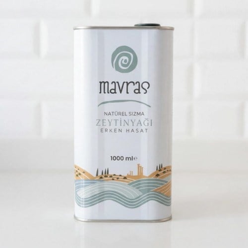 Natürel Sızma Zeytinyağı, Soğuk Sıkım (1 litre) Mavras