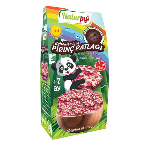 Naturpy Bebekler İçin Pirinç Patlağı Siyah Havuçlu (Glutensiz) (50gr)