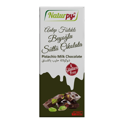 Naturpy Beyoğlu Sütlü Antep Fıstıklı Chocolate ( Glutensiz ) (100gr)