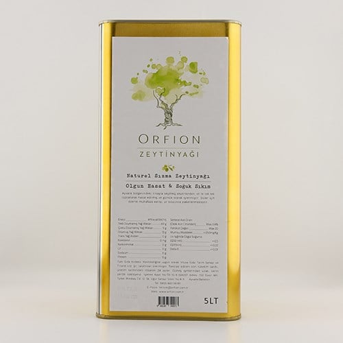 Orfion Naturel Sızma Soğuk Sıkım Zeytinyağı (5 litre)