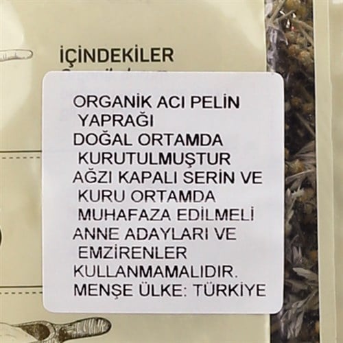 Organik Acı Pelin Yaprağı (65 gr) Yaşamsal Organik