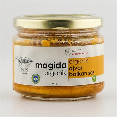 Organik Ajvar, Balkan Sosu (230 gr) Magida