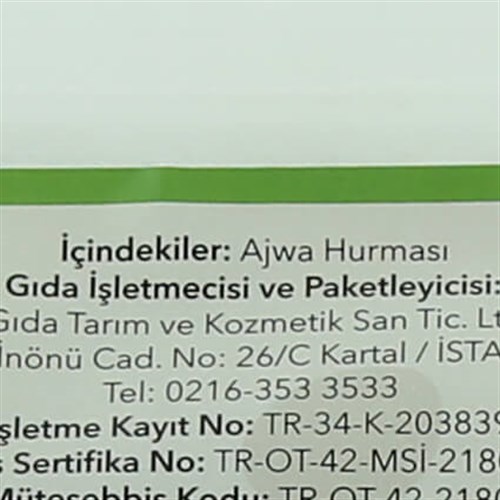 Organik Ajwa Hurma (200 gr) Ekolojik İmece