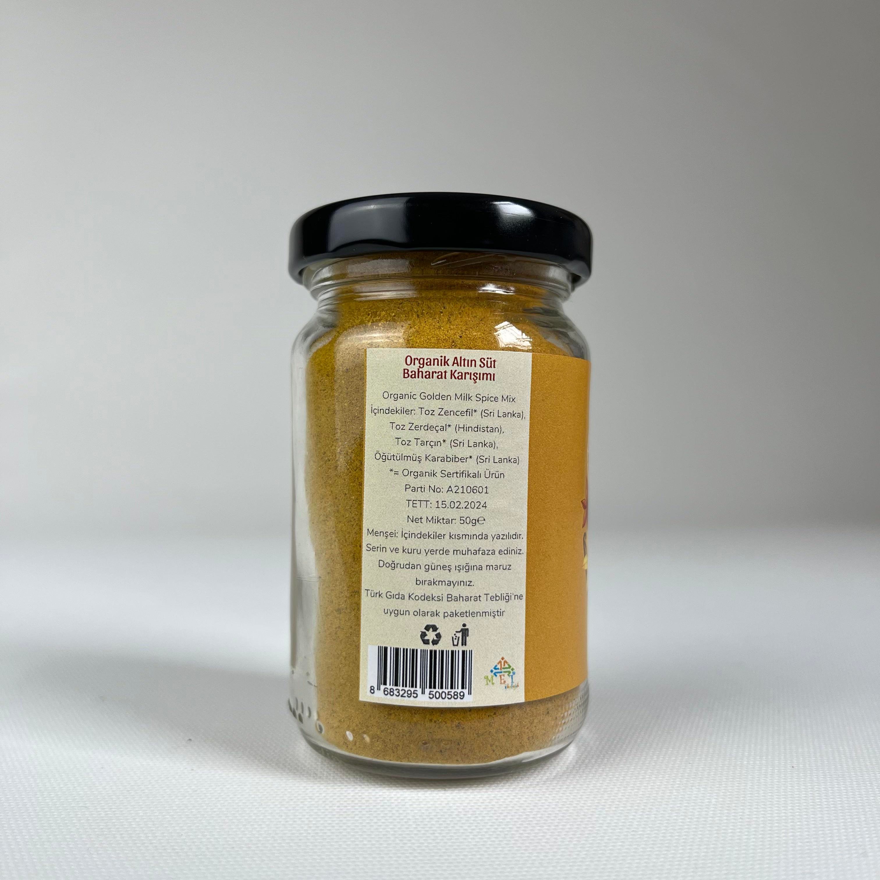 Organik Altın Süt Baharat Karışımı (50 gr) Doğal Bi'Market