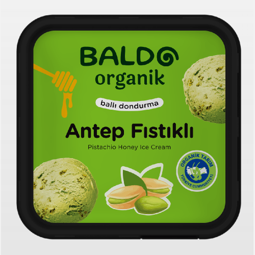 Organik Antep Fıstıklı Dondurma (400 gr) Baldo