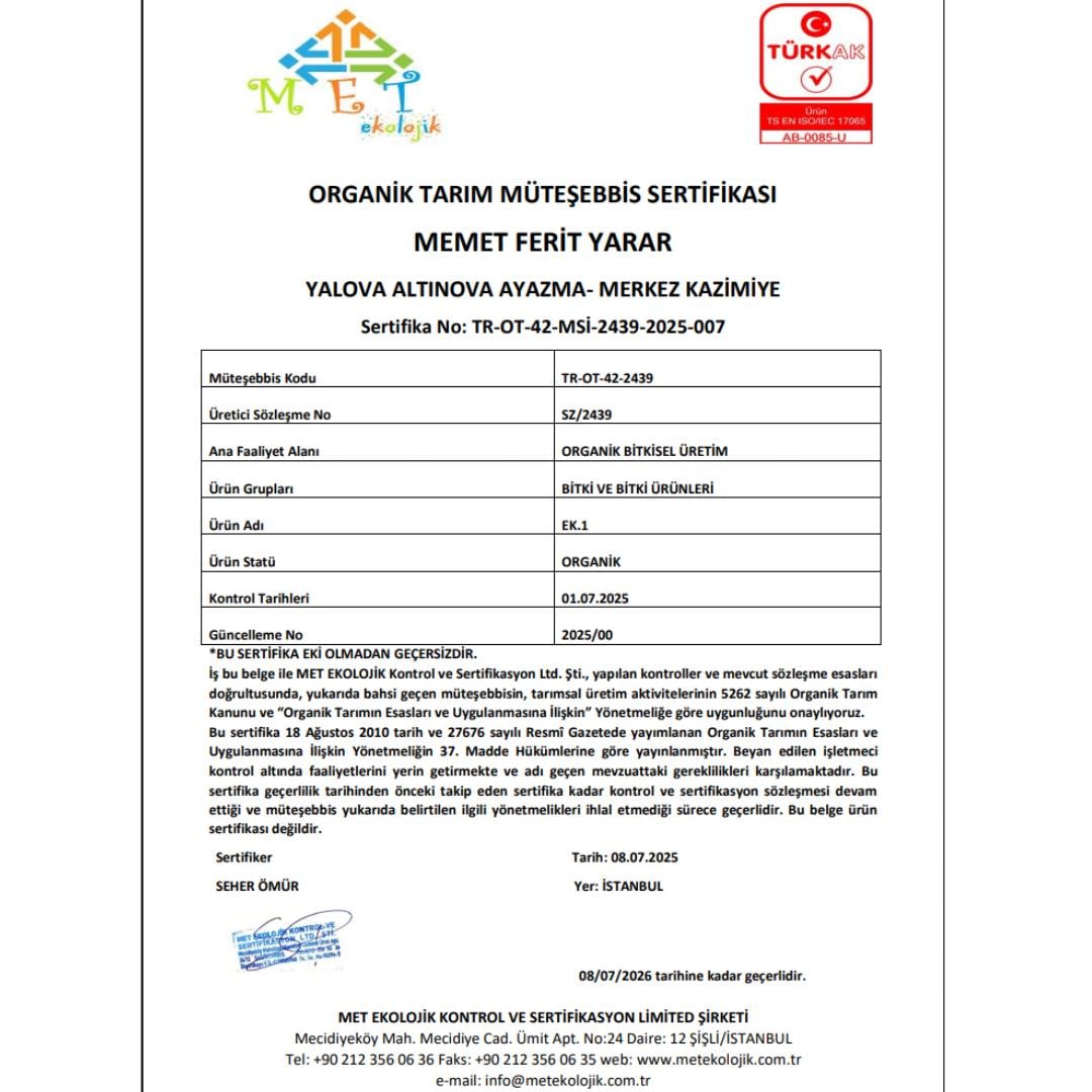 Organik Bamya (500 gr) Pulur Organik - Yalova