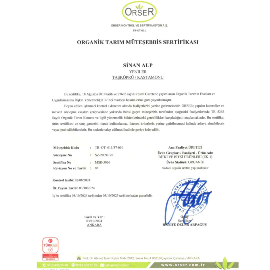 Organik Baş Taşköprü Sarımsak (200 gr) Sinan Alp