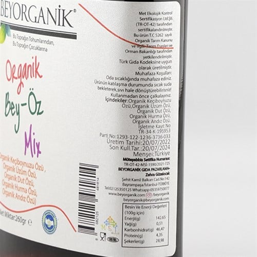 Organik Bey-Öz Mix (260 gr) Beyorganik