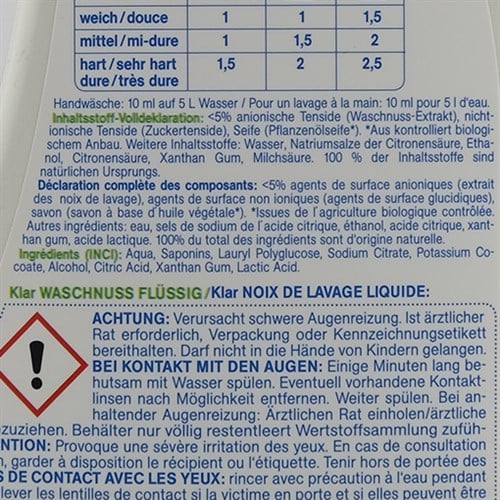 Organik Çamaşır Yıkama Sıvısı (1,5 litre) Klar