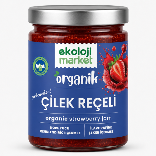 Organik Çilek Reçeli (380 gr) Ekoloji Market