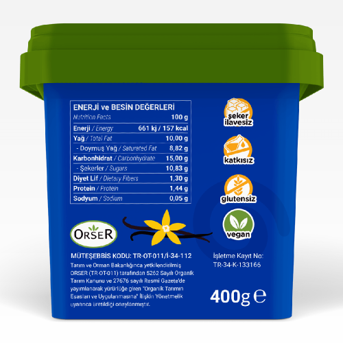 Organik Çubuk Vanilyalı Vegan Dondurma (400 gr) Baldo