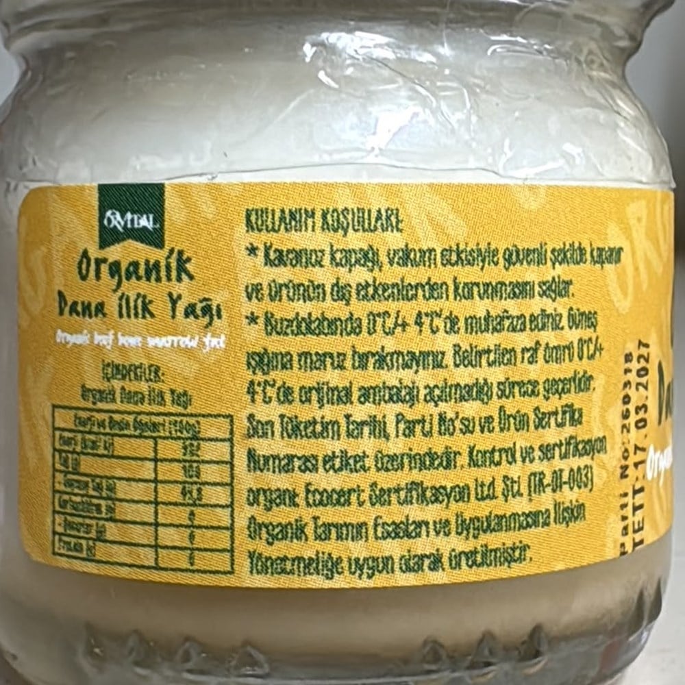 Organik Dana İlik Yağı (24 ml) Orvital