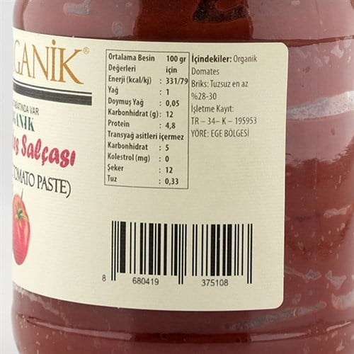 Organik Domates Salçası (660 cc) Beyorganik