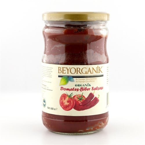 Organik Domates ve Biber Salçası (650 cc) Beyorganik