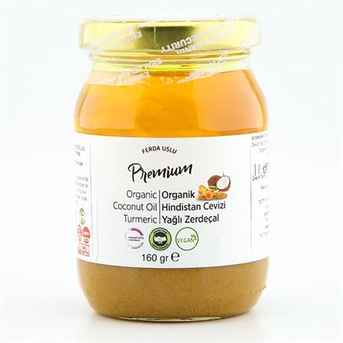 Organik Hindistan Cevizi Yağlı Zerdeçal (160 gr) Fermente Mutfağım