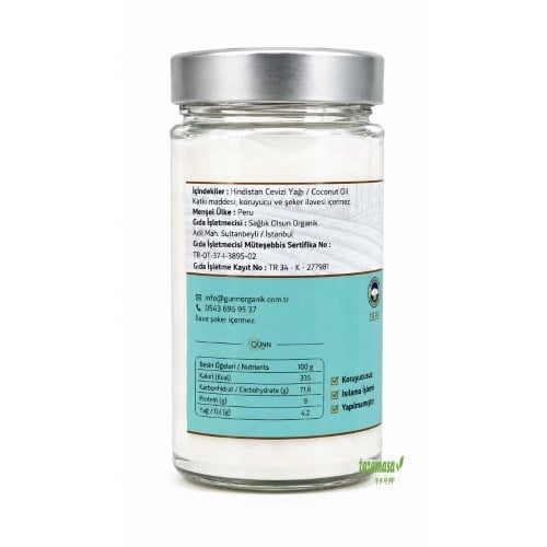 Organik Hindistancevizi Yağı (300 ml) Qünn