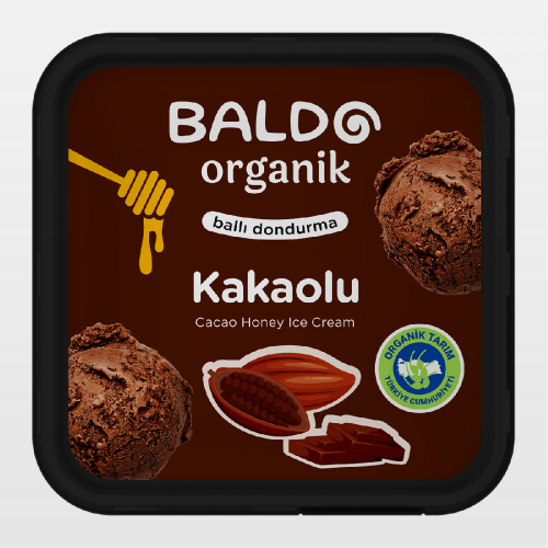 Organik Kakaolu Dondurma (400 gr) Baldo.
