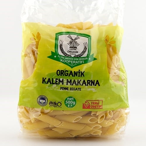 Organik Kalem Makarna (500 gr) S.S Tire Organik Koop.