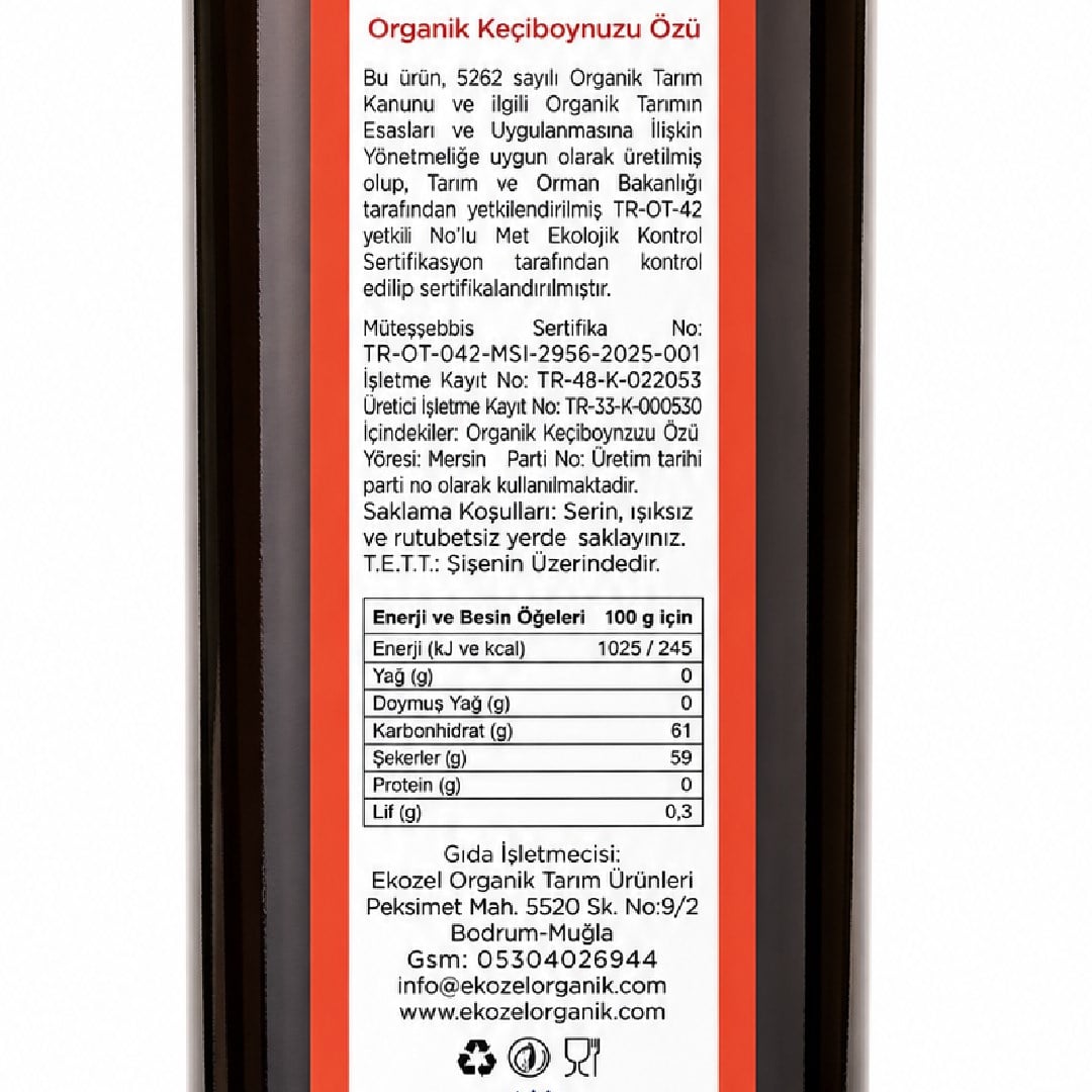 Organik Keçiboynuzu Özü (700 g) Ekozel