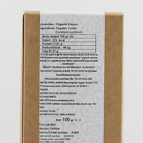 Organik Kimyon (100 gr) Rasayana