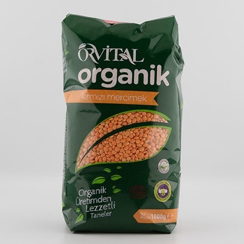 Organik Kırmızı Mercimek, 1 kg (Orvital)