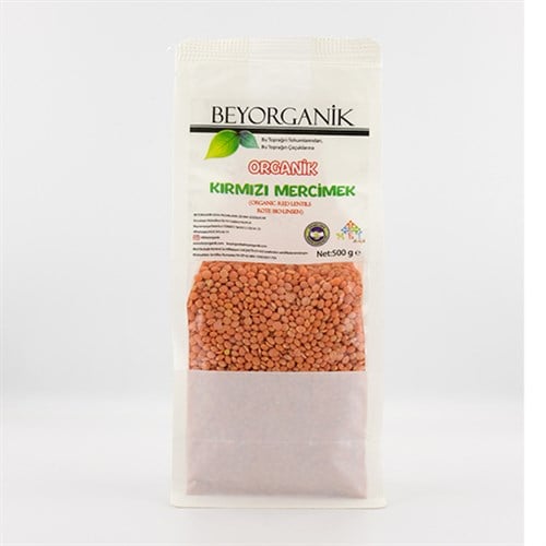 Organik Kırmızı Mercimek (500 gr) Beyorganik