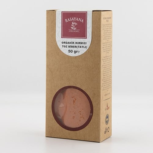 Organik Kırmızı Tatlı Toz Biber (50 gr) Rasayana