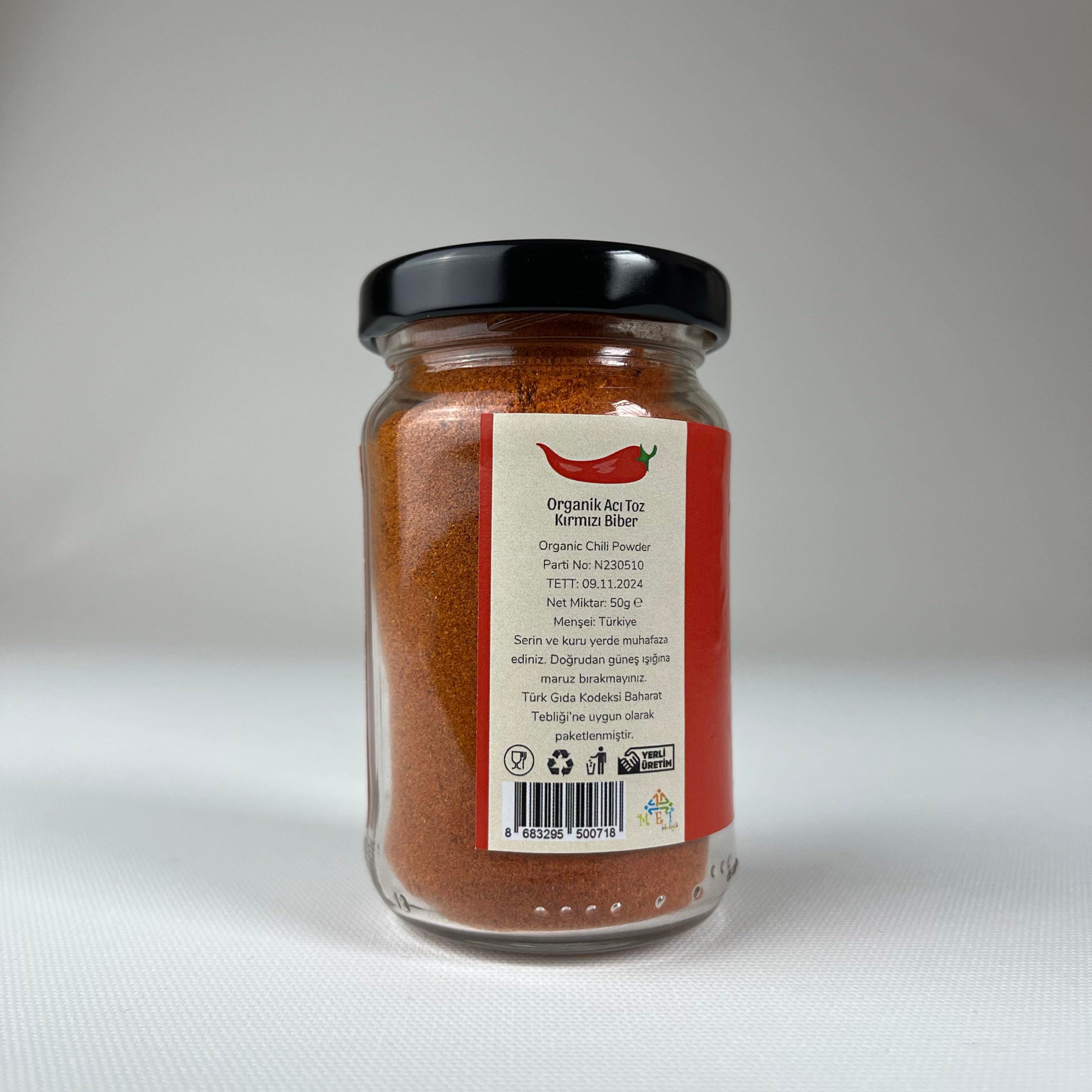 Organik Kırmızı Toz Acı Biber (50 gr) Doğal Bi'Market