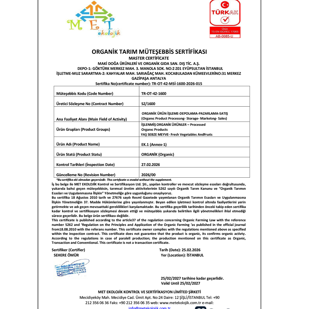 Organik Kivi (500 gr) Organicasa