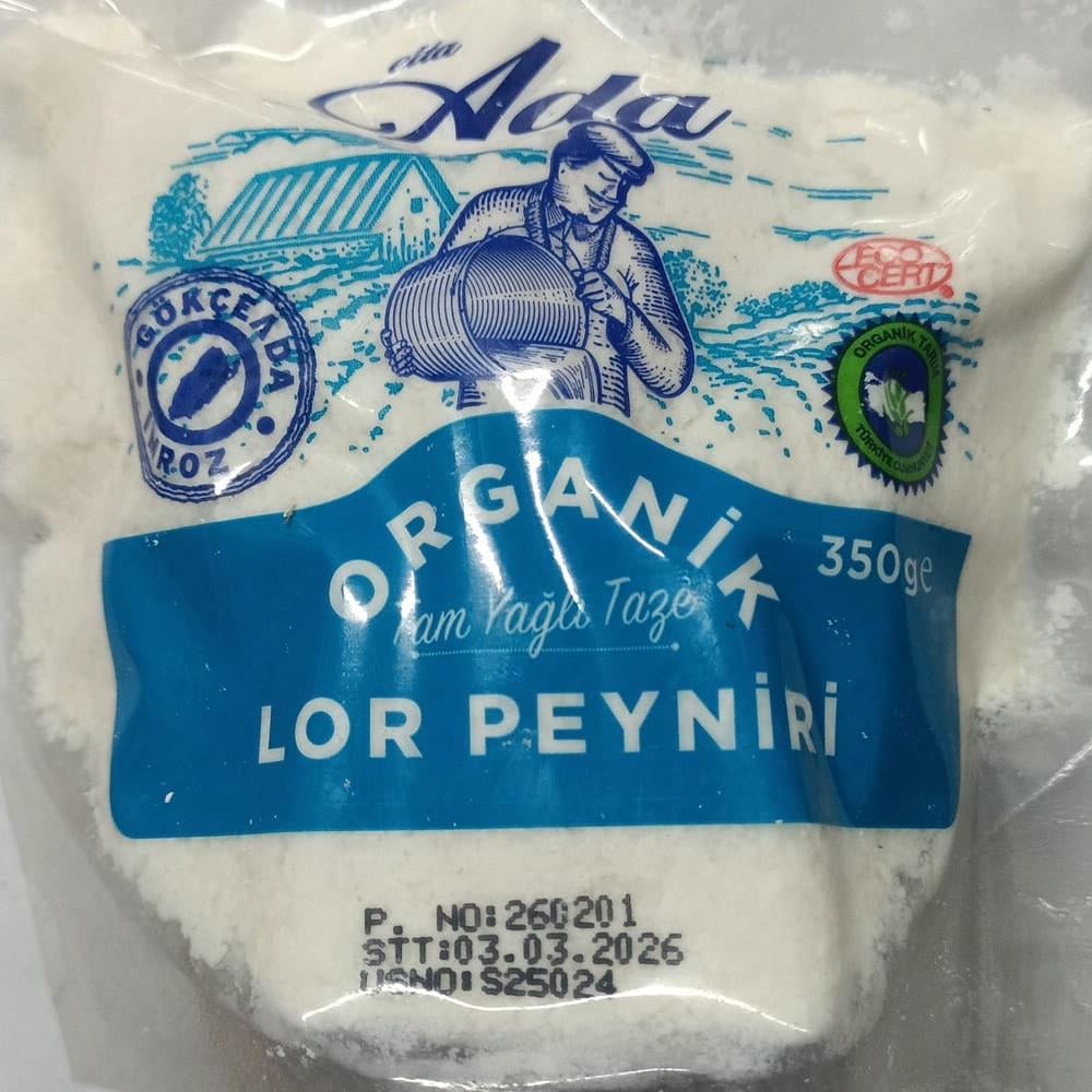Organik Lor Peynir (350 gr) Ada