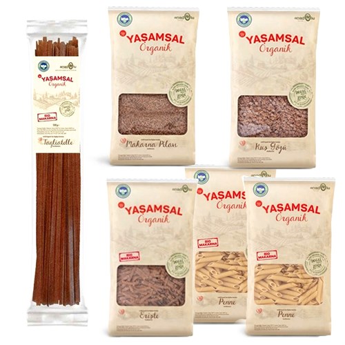 Organik Makarna Fırsat Kolisi (6'lı paket)