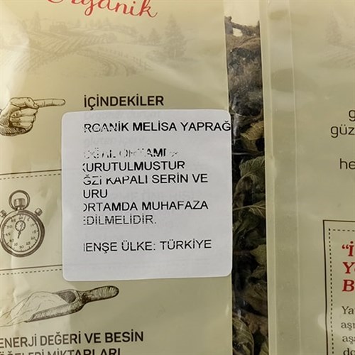 Organik Melisa Yaprağı (65 gr) Yaşamsal Organik