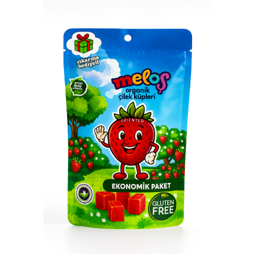 Organik Mini Çilekli Lokum (100 gr) Green Apple