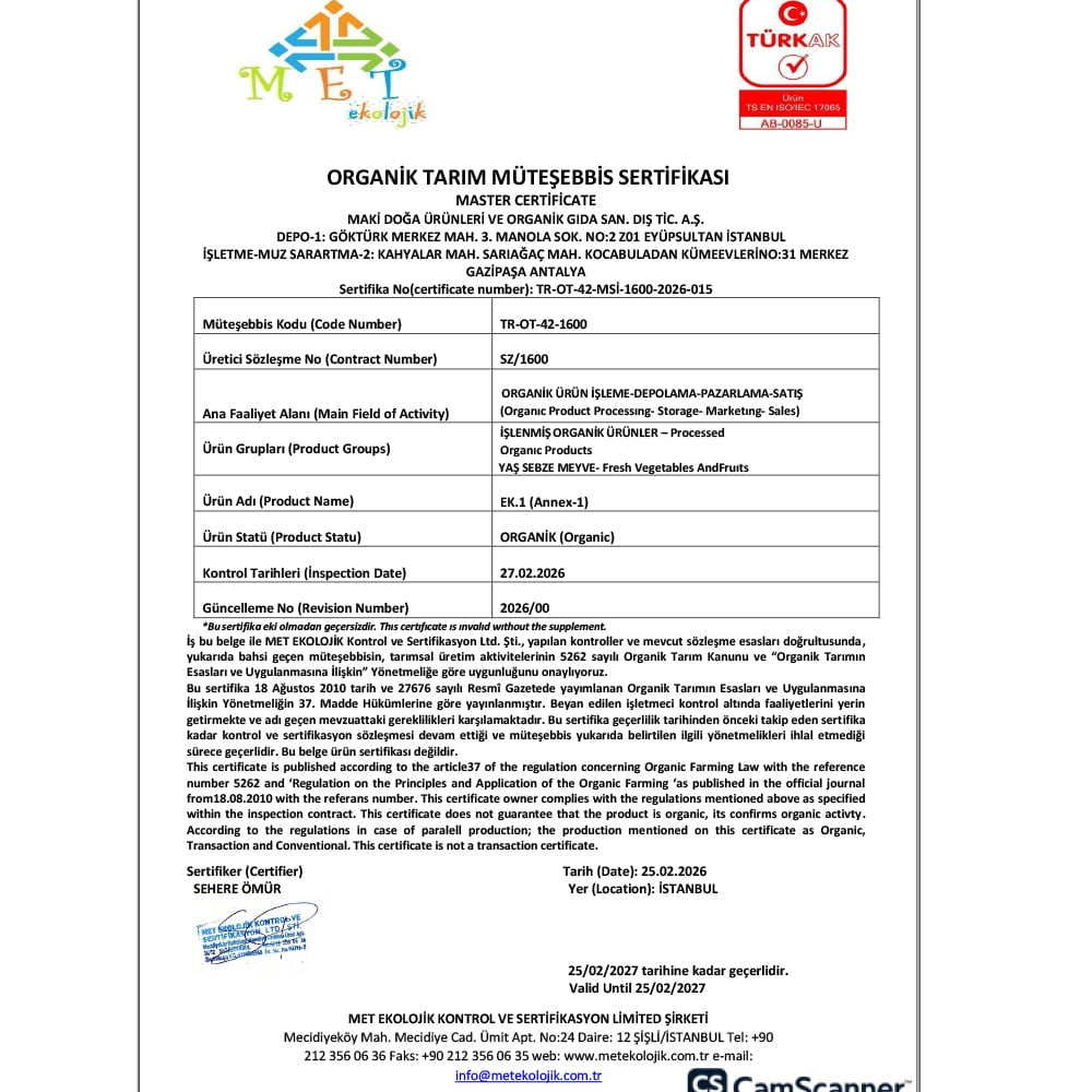 Organik Nar (kg) Hasan Topbaş