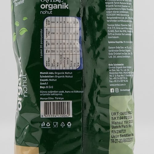 Organik Nohut, 1 kg (Orvital)