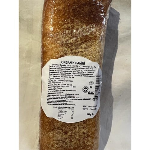Organik Panini Ekmek (100 gr) Ekotime