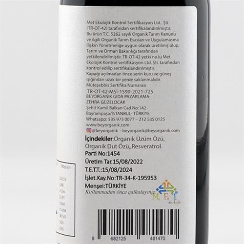 Organik Propolisli Resveratrol Miks, Dinozor Gücü +1 Yaş Şurup (200 ml) Beyorganik