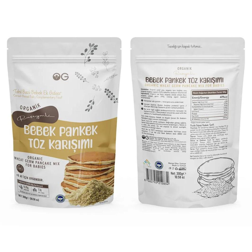 Organik Ruşeymli Bebek Pankek Toz Karışımı  +8 Ay (300 Gr) OG