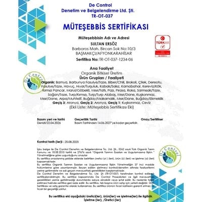Organik Semizotu (demet) Ersöz Bahçesi - Afyon
