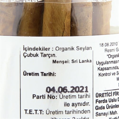 Organik Seylan Çubuk Tarçın (20 gr) Fermente Mutfağım