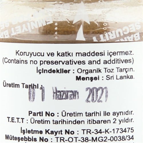 Organik Seylan Toz Tarçın (50 gr) Fermente Mutfağım