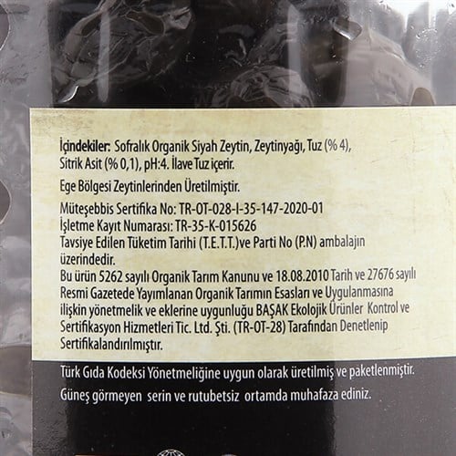 Organik Siyah Zeytin (420 gr) Egenin