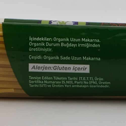 Organik Spaghetti Makarna, 500 gr (Orvital)