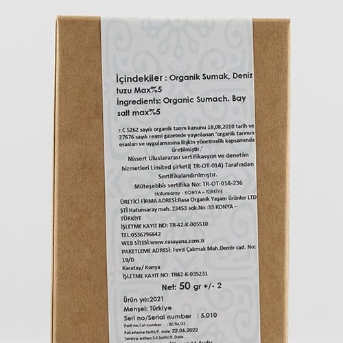 Organik Sumak (50 gr) Rasayana