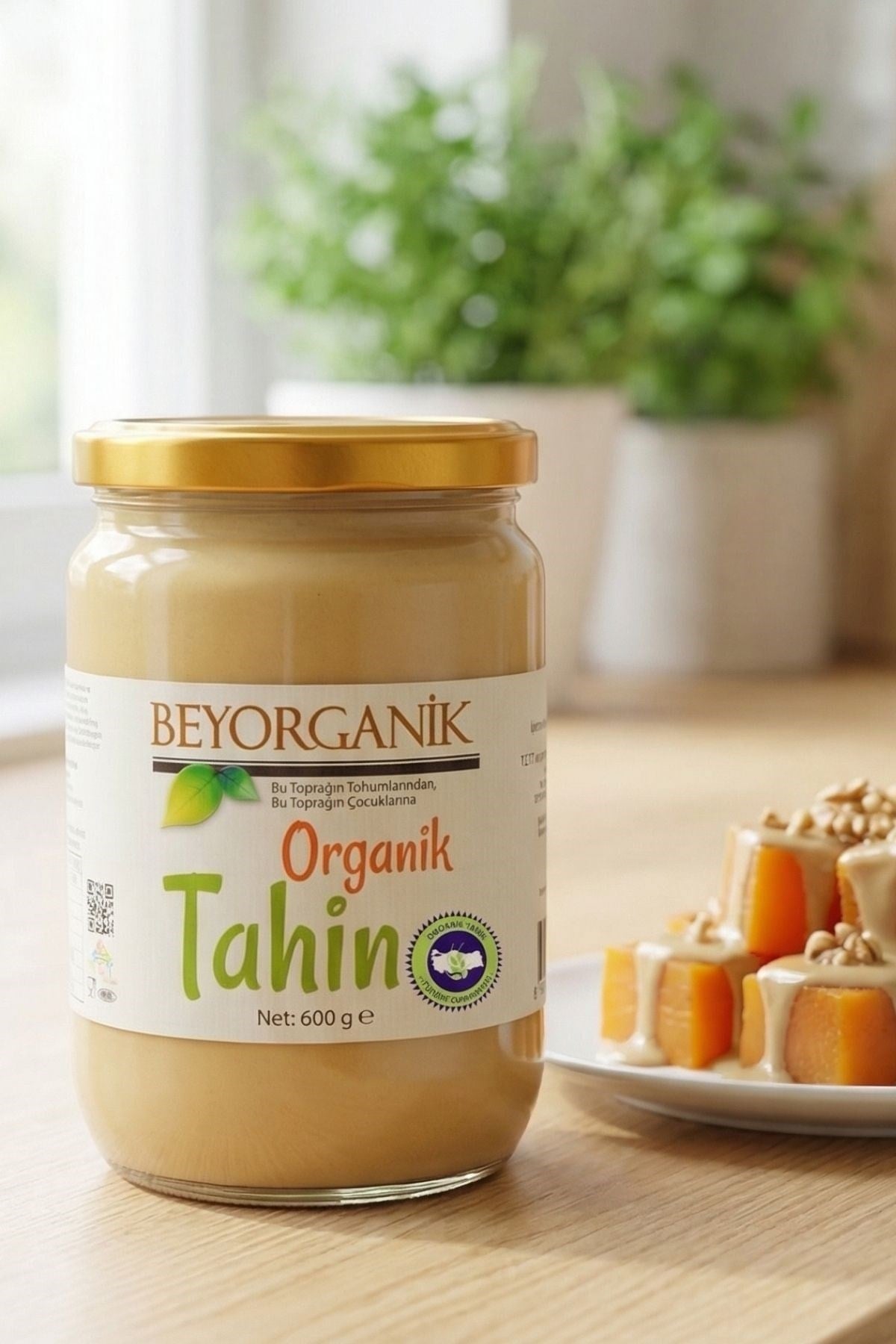 Organik Tahin (600gr) (SALMONELLA ANALİZLİ) Beyorganik