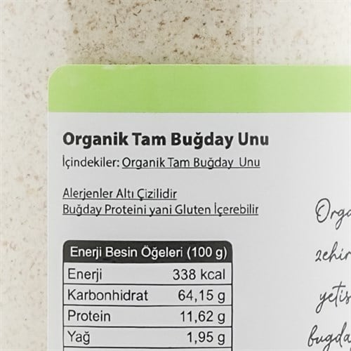 Organik Tam Buğday Unu (250 gr) OG Organik