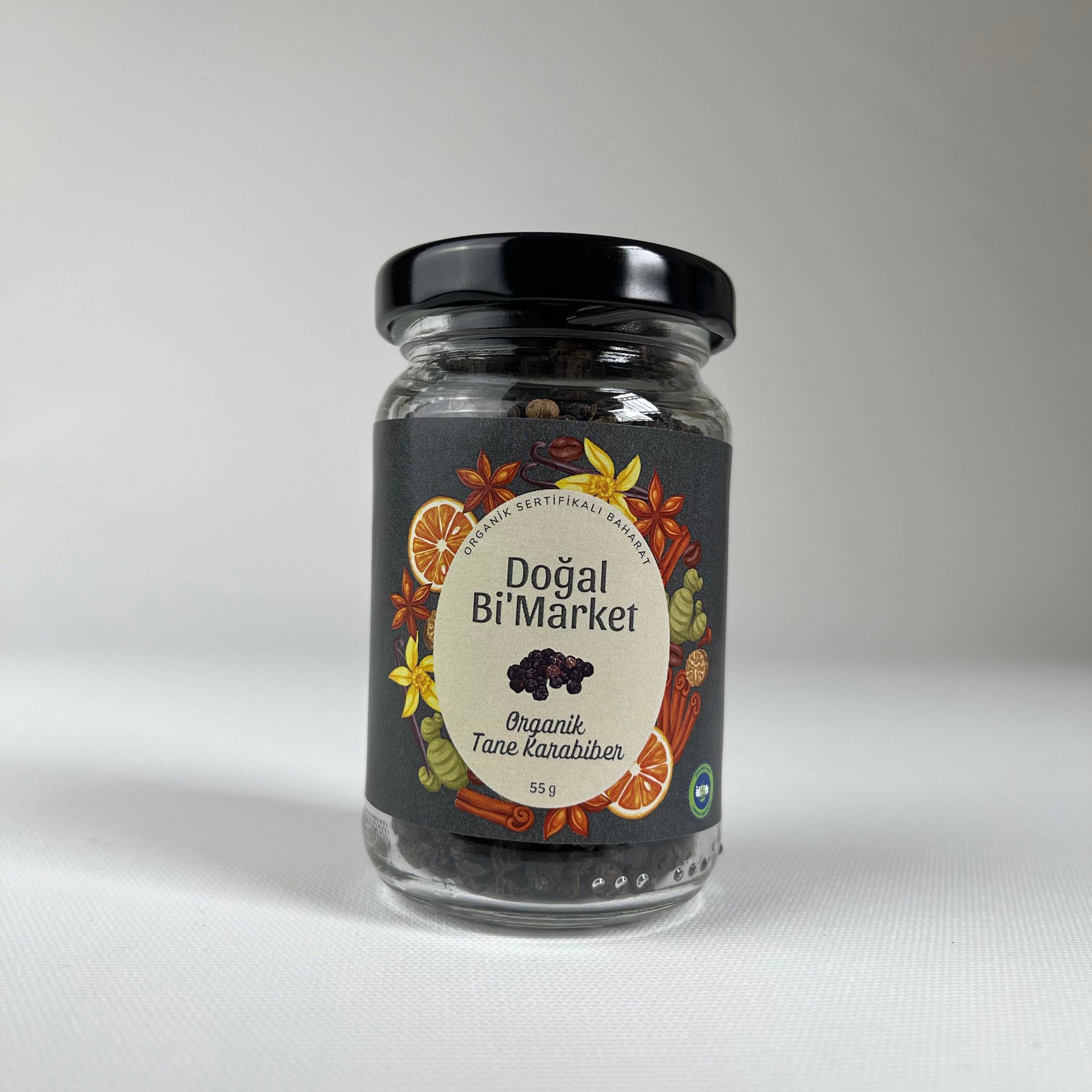 Organik Tane Karabiber (55 gr) Doğal Bi'Market
