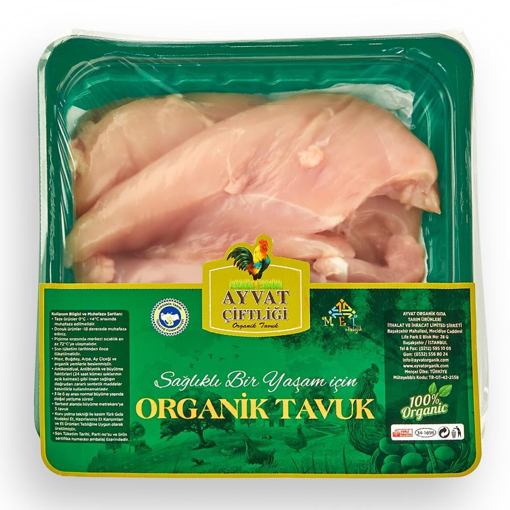 Organik Tavuk Fileto (600 gr) Ayvat Çiftliği
